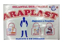 Delantal Plastico Desechable 12 Unidades