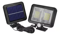 Foco Lampara Luz Led Exterior Panel Solar Con Sensor 40w Color De La Luz Blanco Neutro