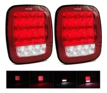 Par Plafón Calavera Jeep Led 12-24v Estrobo Remolque Camión