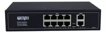 Switch Poe Híbrido Com 8 Portas Poe + 2 Portas Gigabits