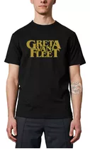 Camiseta Masculina Show Greta Van Fleet Banda Hard Rock Logo