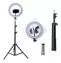 Aro De Luz Ditron Led 26 Cm Con Trípode 1,60 Mts Selfie Color Negro