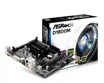 Placa Mãe Asrock D1800m + Processador Dual Core D1800 2,41 Cor Preto