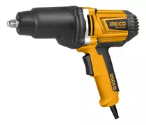 Llave De Impacto 1/2 Ingco Iw10508 Electrica 1050w + 6 Dados Color Amarillo Frecuencia 50