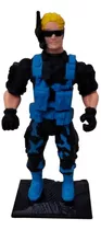 Boneco Battle Hero Azul E Preto Com Acessórios Zr Toys