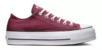 Zapatillas Chuck Taylor Ox Platform Converse   (bordó)