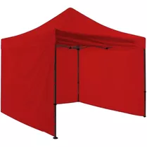 Toldo Plegable 3x3 Paredes Impermeable Retractil Rojo