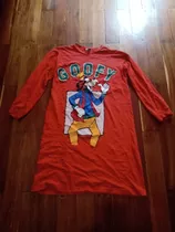 Camisón Remeron Pijama T M Goofy Rojo Con Detalle.algodon