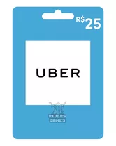 Cartão Pré-pago Presente Uber R$ 25 Digital