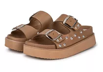 Sandalia Estilo Birk Alta C/hebillas Muccia Viamo