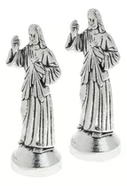 2 Pedazos Estatuilla De Jesús Religiosa Artesanía