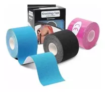 Pack 3 Tape Kinesiologico 5cm X 5 Mts Vendaje Neuromuscular