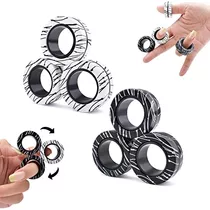 6 Anillos Magnéticos Fidget Juguetes Adolescentes, Adu...