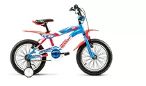 Bicicleta Bmx Freestyle Infantil Raleigh Mxr R16 1v Frenos V-brakes Color Blanco/rojo/azul Con Ruedas De Entrenamiento  