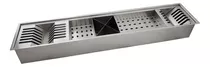 Calha Gourmet Canal Organizador Umida Escorredor Inox Tubrax