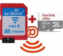 Cartao Wifi Ez Share Adaptador Sd + Microsd 32 Gb Sandisk