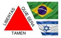 Kit Bandeira Brasil + Israel + Minas Gerais 90 Cm X 150 Cm