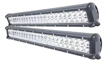 X2 Barra Led Rectangular 144w 48led Luz Blanca