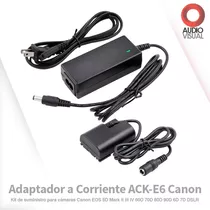 Adaptador Corriente Ack-e6 Canon 5d Mk Iii 6d 60d 7d 70d 80d