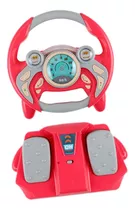 Volante Simulado Para Niños Juguete Con Sonido Rojo