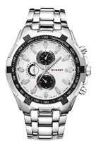 Reloj De Cuarzo Para Hombre Curren Modelo 8023 Silver White Color Del Bisel Blanco