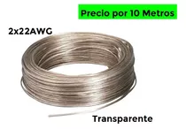 Cable De Corneta 2x22 22awg Transparente