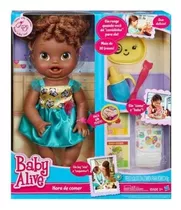 Boneca Baby Alive Hora De Comer Negra - Hasbro A8347