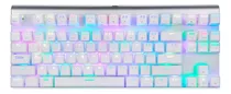 Teclado Gamer Motospeed Branco Ck101 Rgb Switch Outemu Red