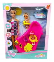 Muñeca Tiny Verano Con Sus 2 Hijas Y Accesorios Tun Tunishop