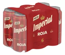 Cerveza Imperial Roja Lata Pack 6 Unidades Zetta Bebidas