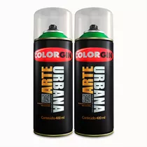 Tinta Spray Acrílica Arte Urbana 400ml Alta Cobertura Kit 2