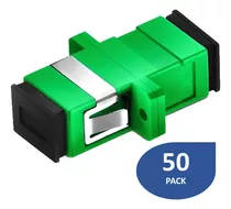 Acoplador Adaptador De Fibra Optica Monomodo Sc Apc 50und