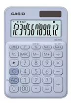 Calculadora De Escritorio Casio Ms-20uc - 12 Digitos - Solar Color Celeste