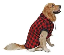 Pawz Grande Perro Tartan Camisa Escudo Sudadera Con Capucha 