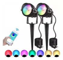 Lamparas Leds Para Jardin Luz Remoto 20 Modos Rgb 2 Pzas 15w