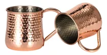 Mug Vasos De Cobre Set 2 Cantina Moscow Mule Coctel Tragos Color Moscow Pitcher