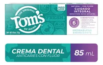 Pasta Dental Tom´s Cuidado Integral Hierbabuena Tubo De 85ml