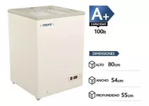 Congelador Tapa Vidrio Sd-100 Litros Bozzo