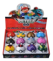 Pokebola Kit C/ 12 Pçs Bola Pokemon Pop-up Com Boneco Dentro