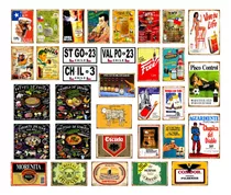 ¡ Oferta ! Set 33 Carteles Chilenos Metal (surtido Tamaños)