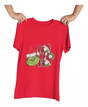 Polera Unisex Grinch Navidad Santa Algodon Estampado