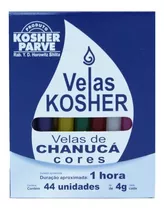 Caixa De Velas Para Chanuká - 100% Kosher - 44 Unidades Fragrância Sem Fragrância Liso