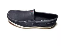 Zapatos Mocasines Náuticos Hombre - Negro T44 Massimo Chiesa