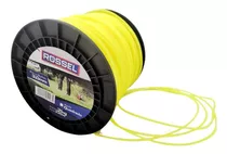 Fio Nylon Roçadeira 3mm Quadrado 220 Metros Resistente. Cor Amarelo