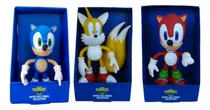 Kit 3 Bonecos Grandes Coleção Sonic, Tails E Knuckles 25cm