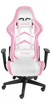 Silla De Escritorio Gamer  Marvo Ch-106 Rosa Y Blanca/cuero