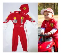 Disfraz Bebé Piloto Carrera Ferrari Braga Gorra Talla 1 