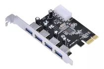 Placa Usb Com 4 Usb 3.0 Pci Express Pci-e X1 - Pu30-4