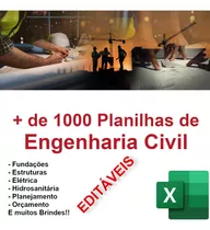 Não Perca! +1000 Planilhas E Brindes - Engenharia Civil 