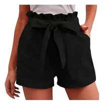 Short Mujer Lazo Bengalina Elastizado Frunce Premium Amplio